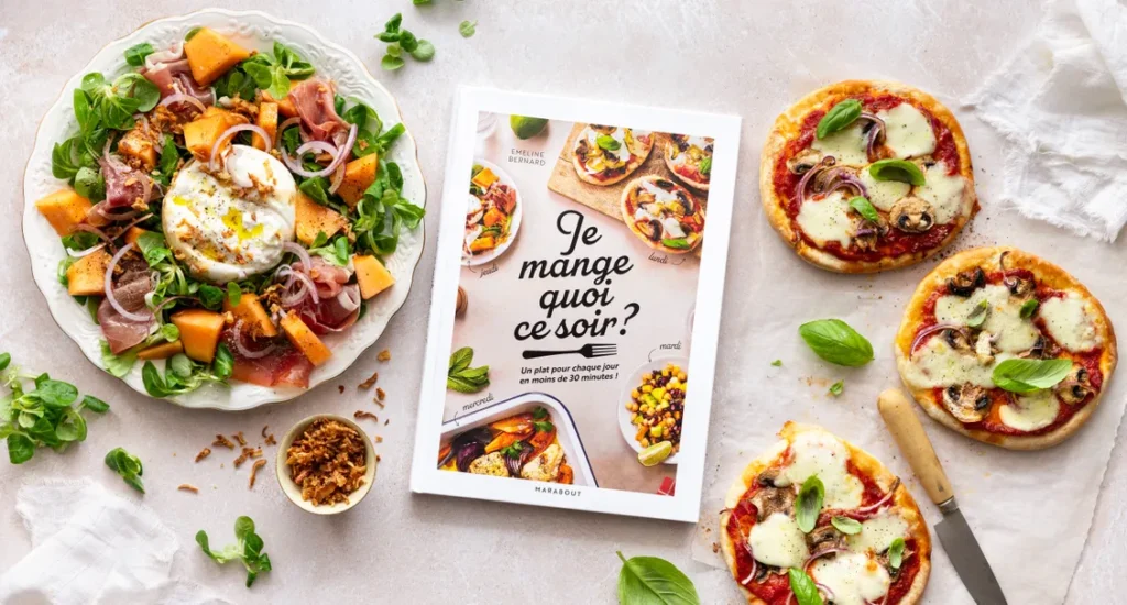 je mange quoi ce soir , livre de recette disponible au prix de 10.90 euros