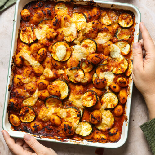 gnocchi tomates mozzarella courgettes