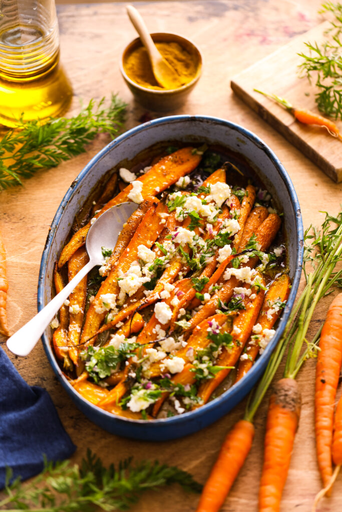 carottes roties au miel et a la feta