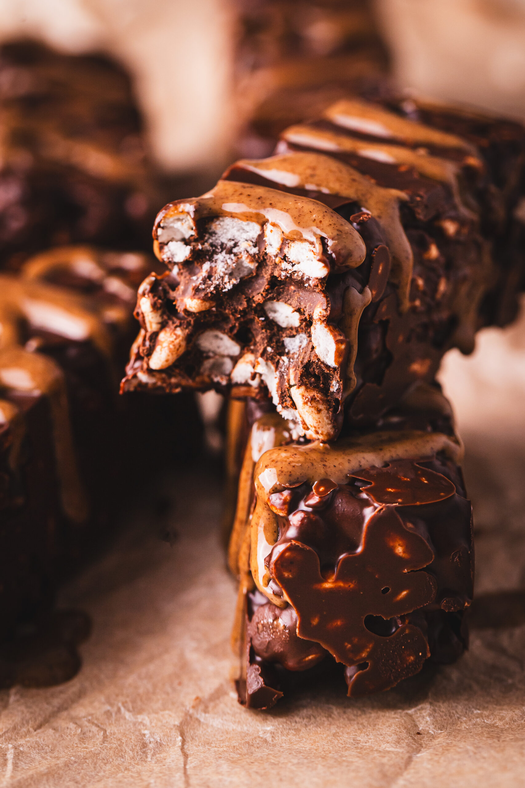 barres chocolatées au riz soufflé 4